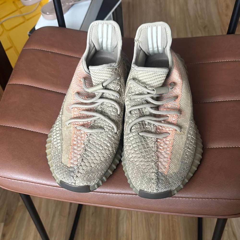adidas Yeezy Boost 350 V2 Beige and Orange Sneakers
